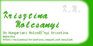 krisztina molcsanyi business card